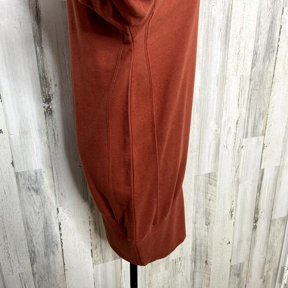 NWT Young Fabulous & Broke Turtleneck Sweatshirt Dress Orange Asymmetric Size XS - Picture 5 of 12